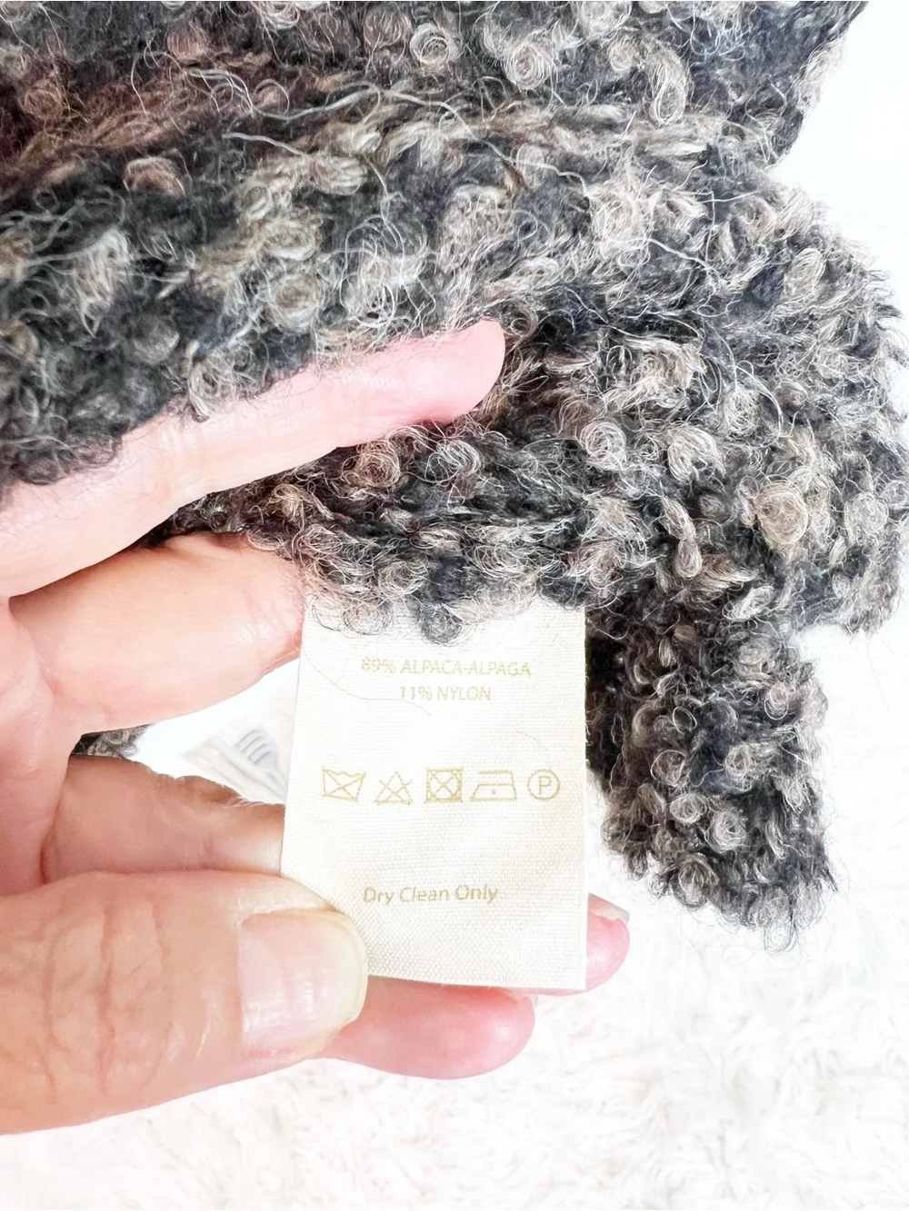 FREE PEOPLE SHE’S ALL THAT BROWN BLACK MOCK NECK ALPACA  SWEATER WOMENS SMALL